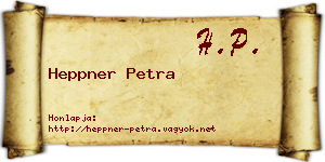 Heppner Petra névjegykártya